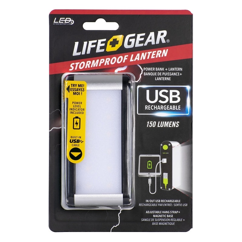 Dorcy 41-3781 Rechargeable Power Bank and Lantern, 2600 mAh, 150 Lumens, 4 hr Max Runtime, Assorted