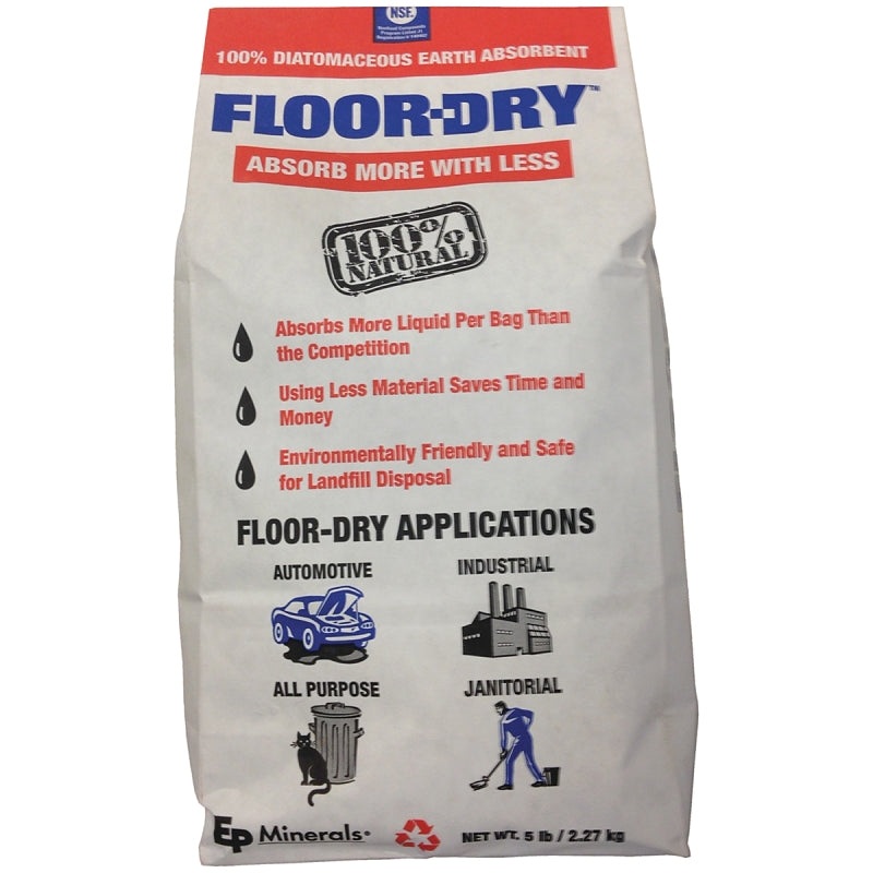 Floor-Dry 9805 All-Purpose Granular Absorbent, 5 lb Bag, Solid, Odorless