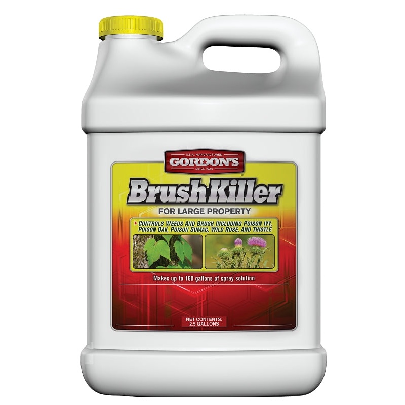 Gordon’s 2321112 Brush Killer, Liquid, Black, 2.5 gal Bottle