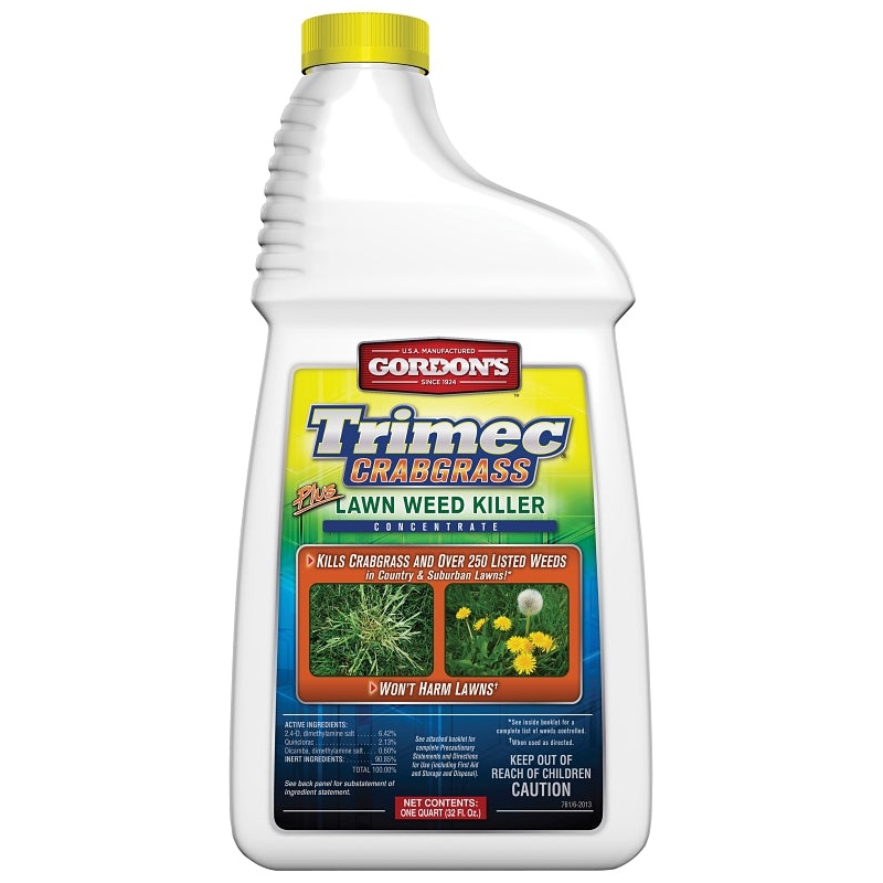 Gordon’s Trimec 761160 Crabgrass Plus Lawn Weed Killer, Liquid, Dark Brown, 1 qt Bottle