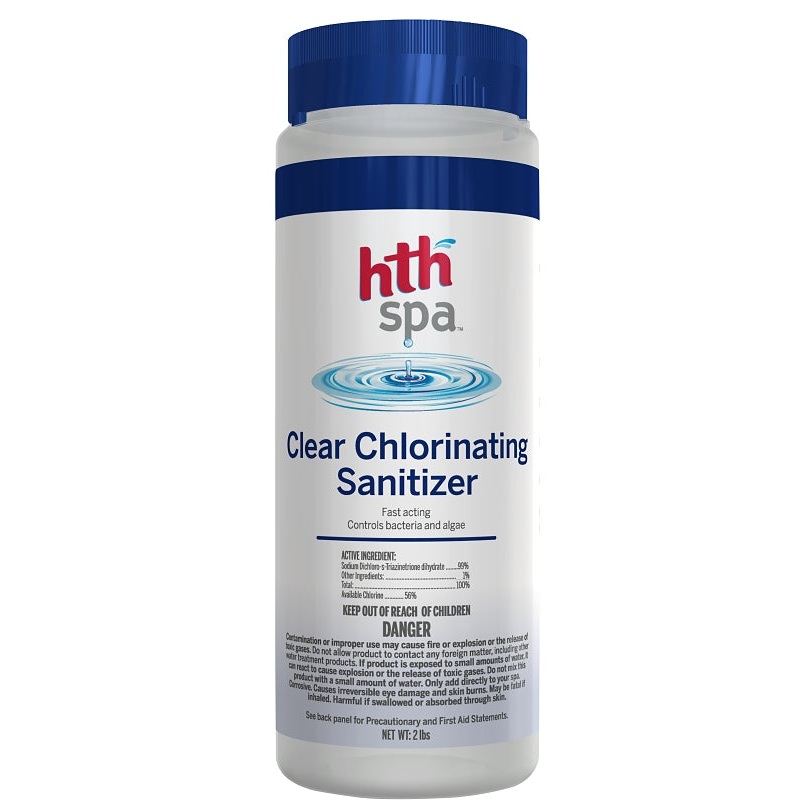 HTH 86230 Spa Chlorinating Sanitizer, 2 lb, Granule, Chlorine, White