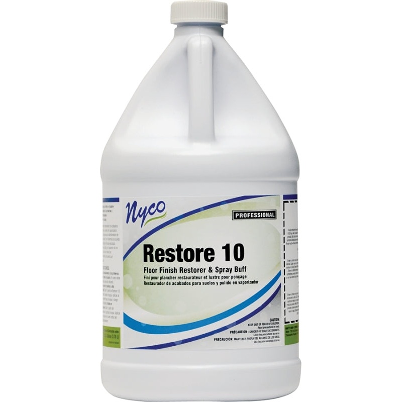 nyco NL170-G4 Finish Floor Enhancer, 128 oz, Liquid, Acrylic Polymer, Opaque White, Pack of 4