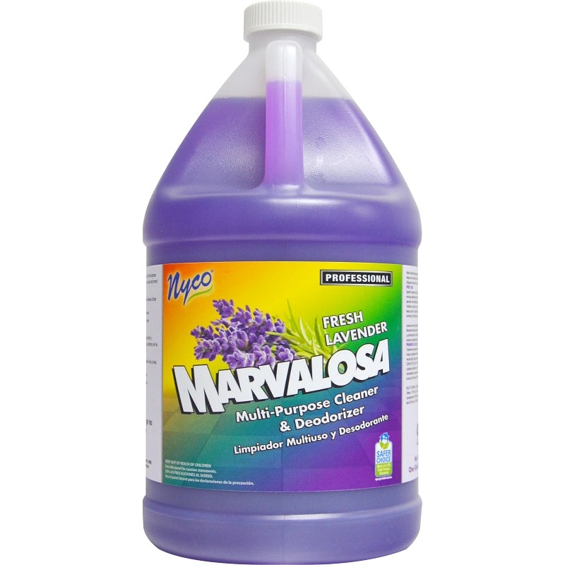 nyco NL269-G4 Cleaner and Deodorizer, 4 gal Bottle, Liquid, Lavender, Purple, Pack of 4