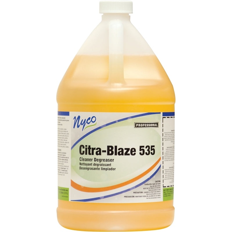 nyco NL535-G4 Cleaner and Degreaser, 128 oz, Liquid, Citrus, Orange, Pack of 4