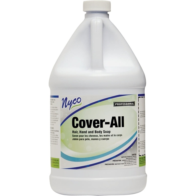 nyco NL576-G4 Hair/Hand and Body Soap Pearlescent White, Liquid, Pearlescent White, Tropical Coconut, 128 oz, Pack of 4