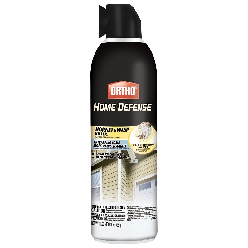 Ortho 0112912 Hornet and Wasp Killer, Spray Application, Outdoor, 16 oz Aerosol