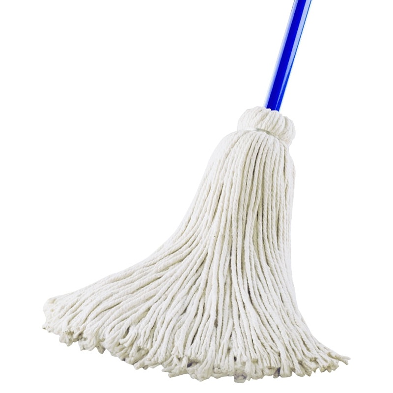 Quickie 030 Deck Mop, 16 oz Headband, 48 in L, Cotton Mop Head, Steel Handle