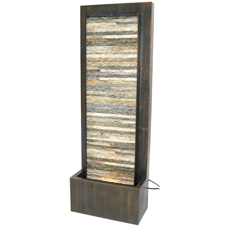 Seasonal Trends Y95892 Fountain, Steel W/Stone Brick