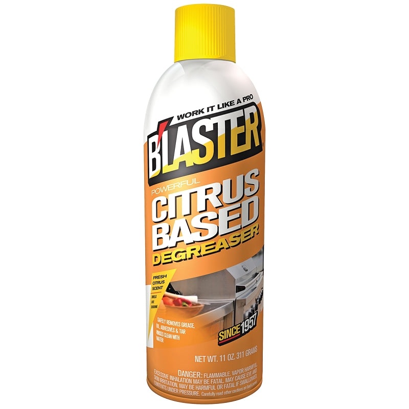 B’laster 16-CBD Degreaser, 11 oz, Aerosol Can, Liquid, Citrus