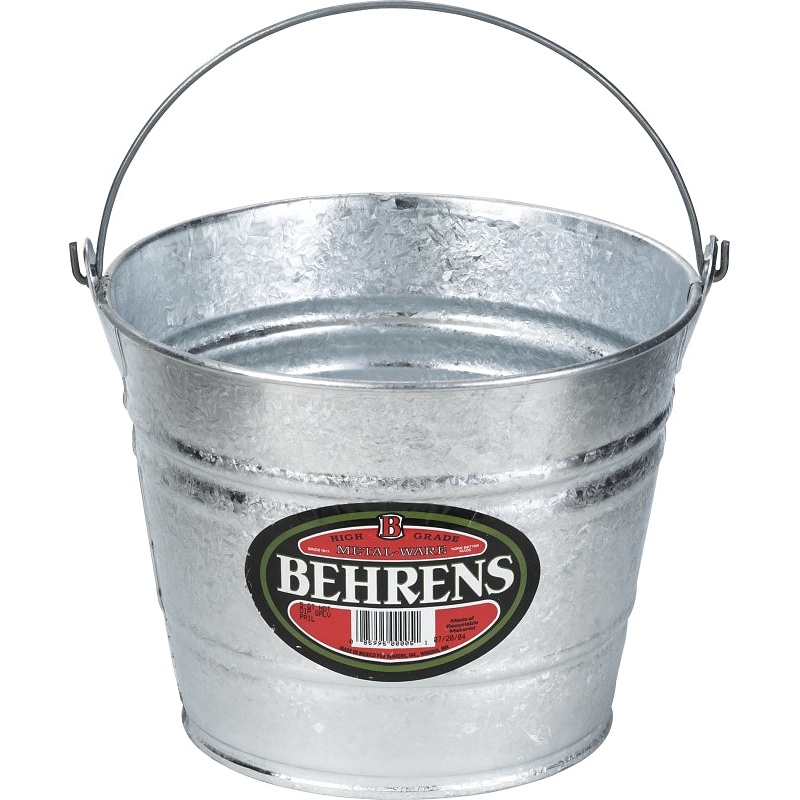 Behrens 1208 Pail, 8 qt Capacity, Steel