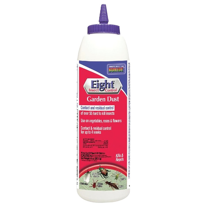 Bonide EIGHT 784 Insect Control Garden Dust, Solid, 10 oz Bottle