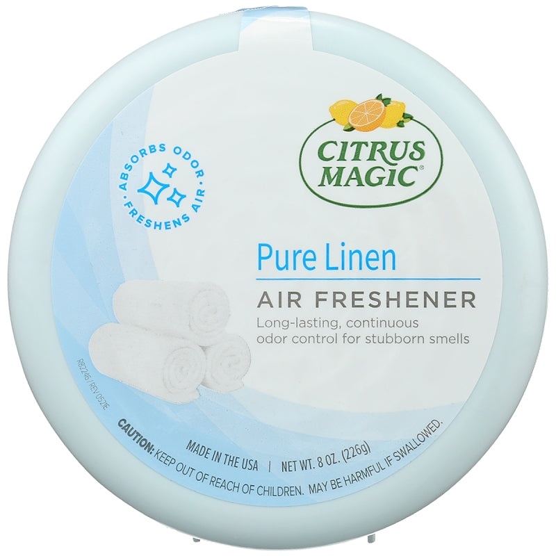 Citrus Magic 616472871 Air Freshener, 8 oz, Pure Linen, 350 sq-ft Coverage Area, Water, Vegetable Derived Emulsifiers, Pack of 6