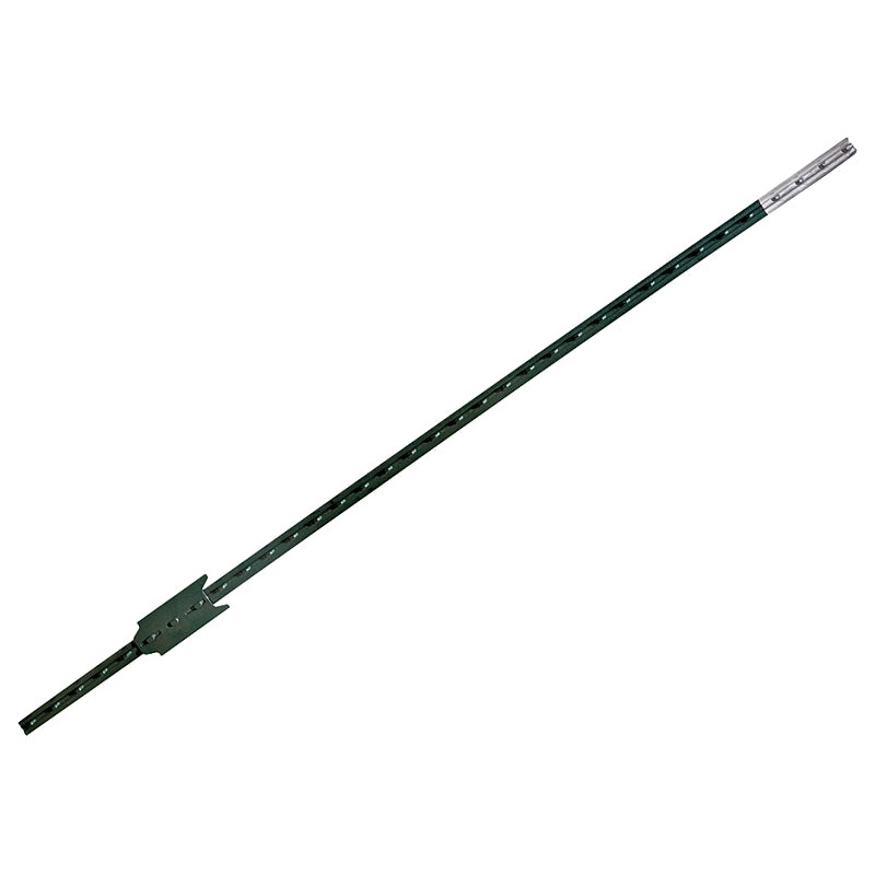CMC TP125PGN055 T-Post, 5-1/2 ft H, Steel, Green/White, Pack of 5