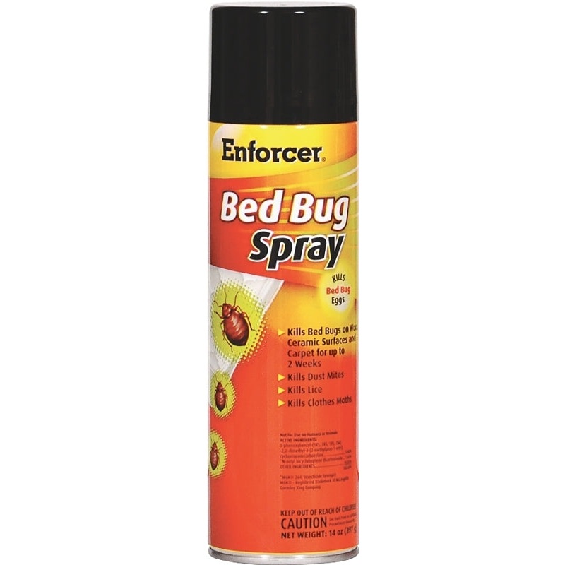 Enforcer EBBK14 Bedbug Killer, Liquid, Spray Application, 14 oz Aerosol Can