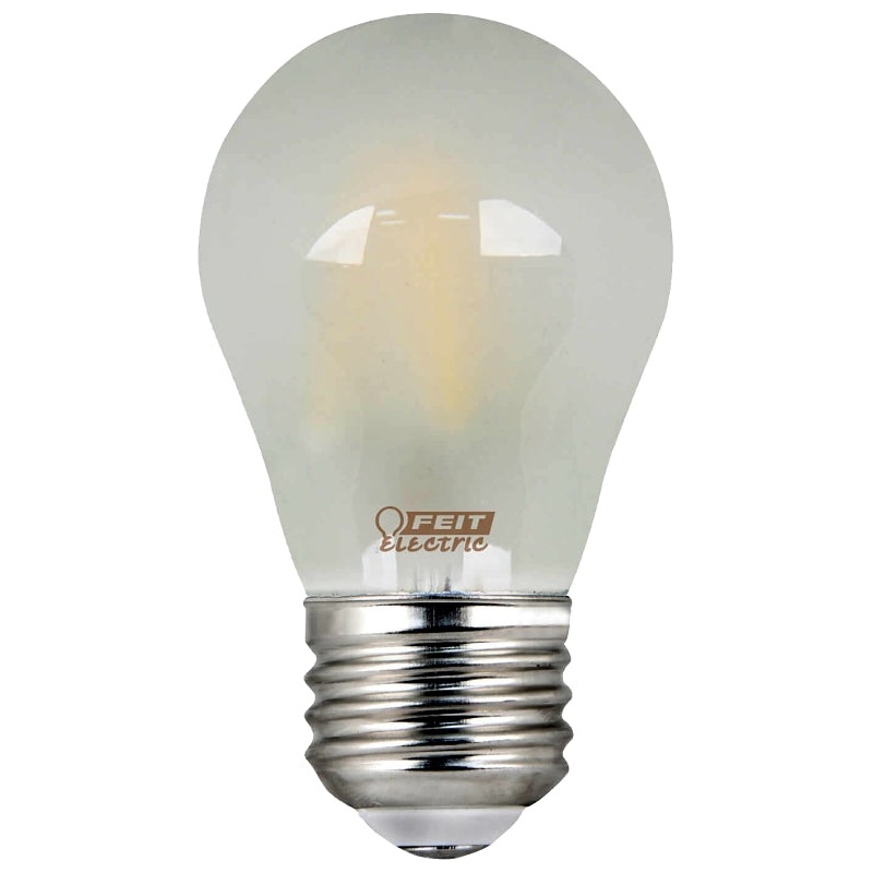 Feit Electric BPA1540/F/827/LED LED Lamp, General Purpose, A15 Lamp, 40 W Equivalent, E26 Lamp Base, Dimmable, Frosted