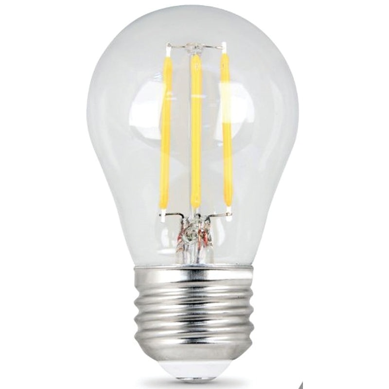 Feit Electric BPA1560/850/LED/2 LED Lamp, Globe, A15 Lamp, 60 W Equivalent, E26 Lamp Base, Dimmable, Clear