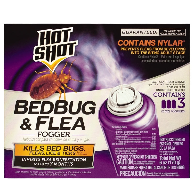 Hot Shot HG-95911 Bed Bug and Flea Fogger, 2000 cu-ft Coverage Area, White