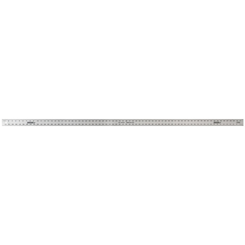 Johnson J72 Measuring Ruler, SAE Graduation, Aluminum, Clear, 2 in W