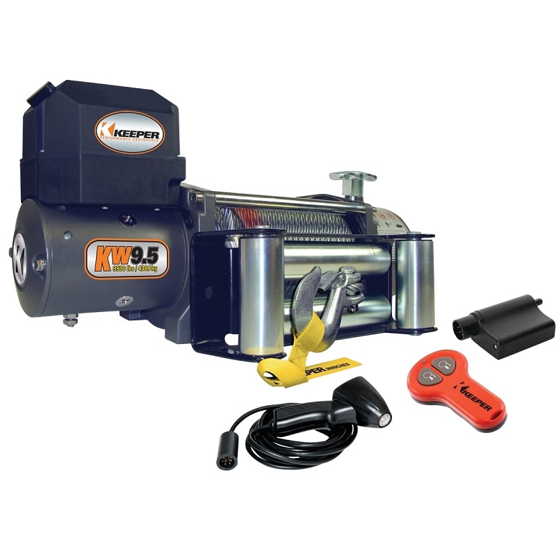 Keeper KW95122 Winch, Electric, 12 VDC, 9500 lb