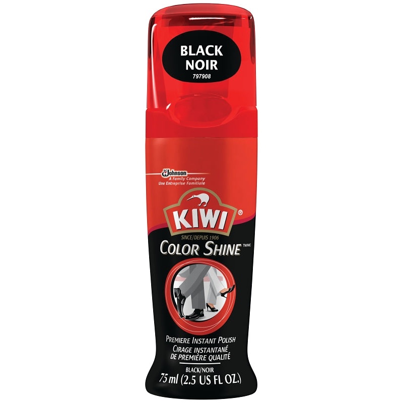 Kiwi Color Shine Series 11311 Shoes Polish, Black, Liquid, 2.5 oz Can, Pack of 3