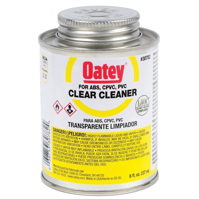 Oatey 30782 All-Purpose Pipe Cleaner, Liquid, Clear, 8 oz Can