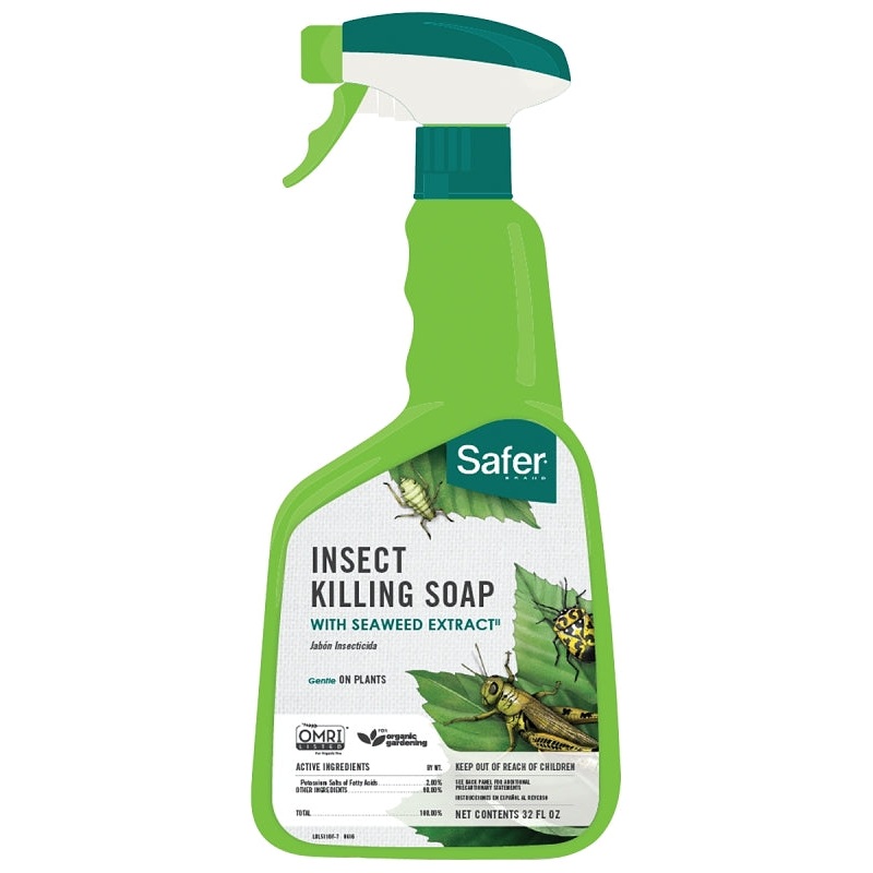 Safer 5110-6 Insect Killing Soap with Seaweed Extract, Liquid, 32 oz Bottle