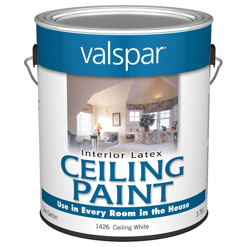 Valspar Medallion 1400 Series 027.0001426.007 Interior Paint, Flat Sheen, White, 1 gal, Can, 400 sq-ft Coverage Area