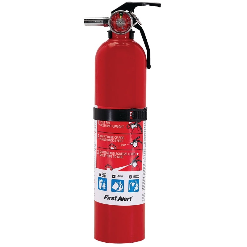 First Alert HOME1 Fire Extinguisher, 2.5 lb, Mono Ammonium Phosphate, Pack of 4