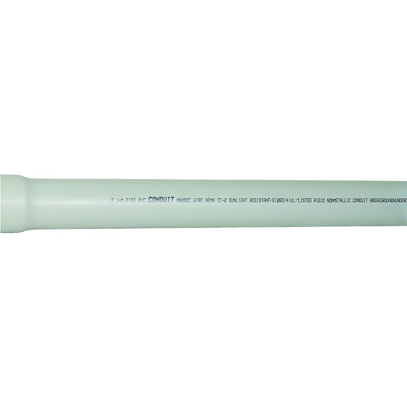 JM Eagle 67512 Conduit, 3-1/2 in OD, 3 in, 10 ft L, SCH 40