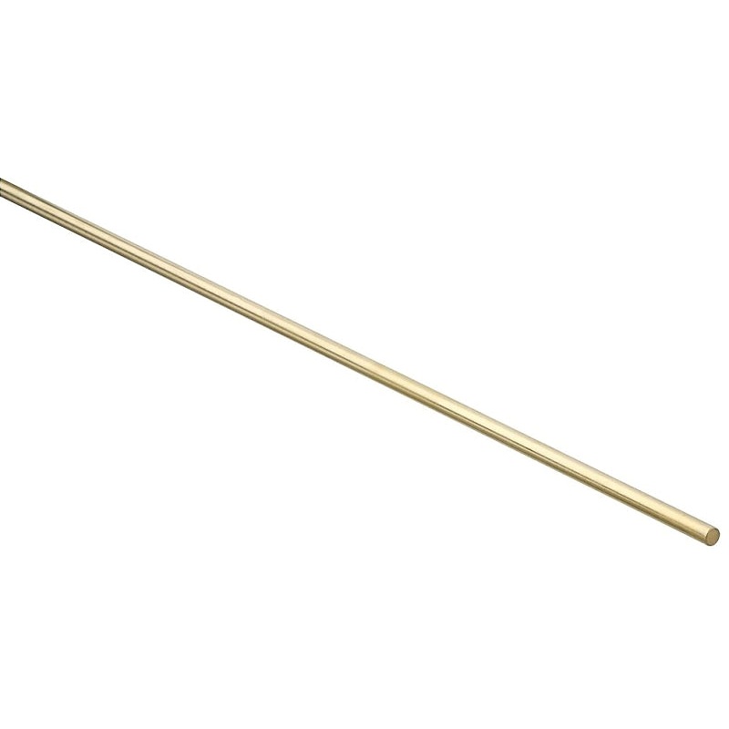 National Hardware N215-244 Rod, 1/4 in Dia, 36 in L, Brass