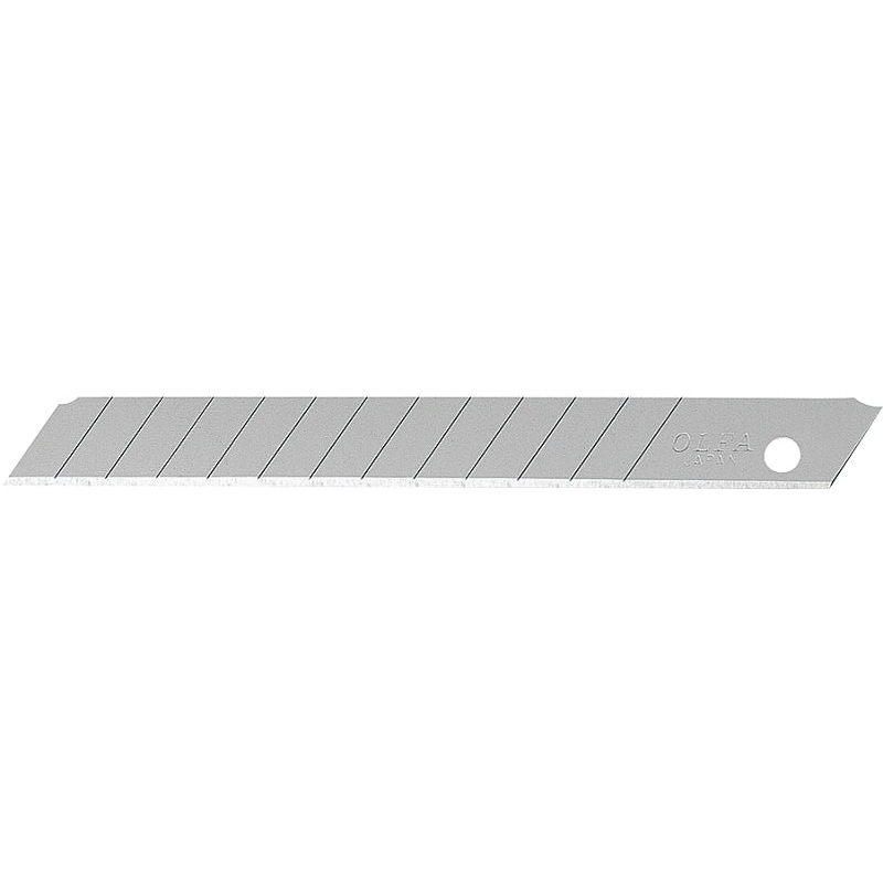 Olfa 5010 Knife Blade, 9 mm, Carbon Steel, 13-Point