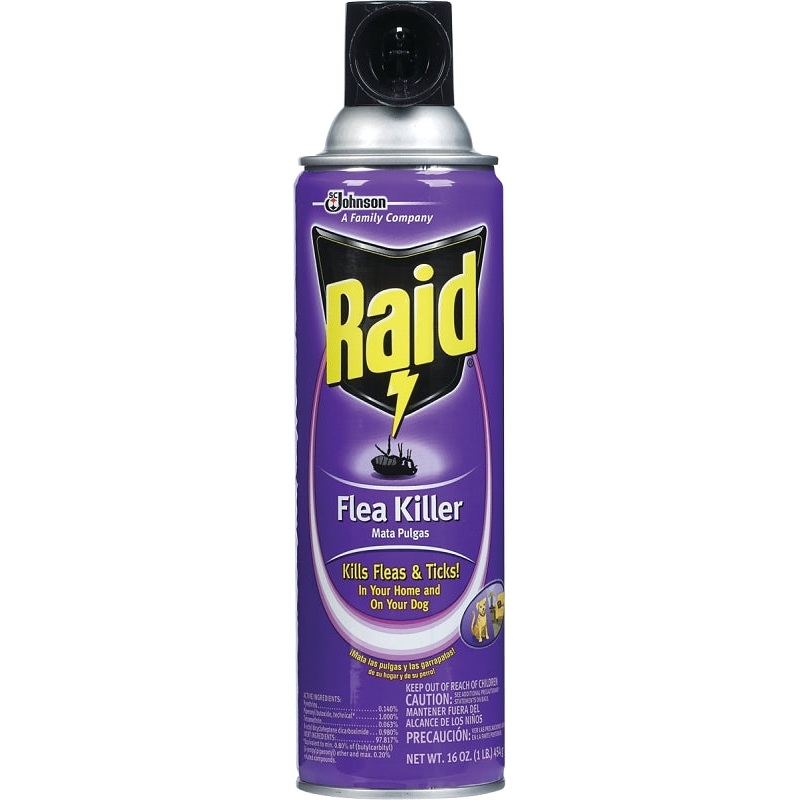 Raid 51656 Flea Killer, Liquid, Spray Application, 16 oz