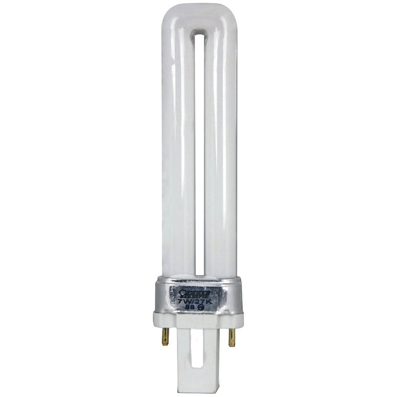 Feit Electric BPPL7 Compact Fluorescent Bulb, 7 W, PL Lamp, G23 Lamp Base, 400 Lumens, 2700 K Color Temp, Pack of 6