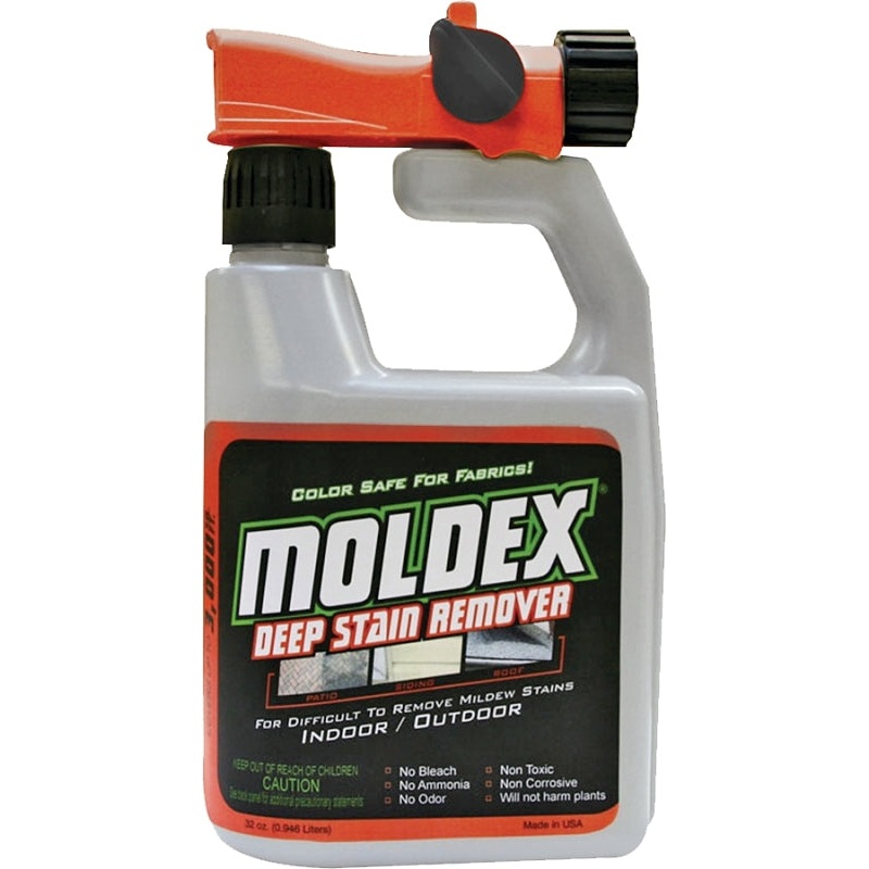 Moldex 5330 Non-Bleach Outdoor Wash, 32 oz, Liquid, Mild, Opaque White, Pack of 6