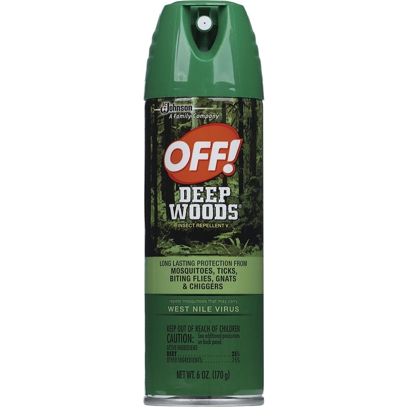 OFF! Deep Woods 01842 Insect Repellent V, 6 oz, Liquid, Clear, Alcohol