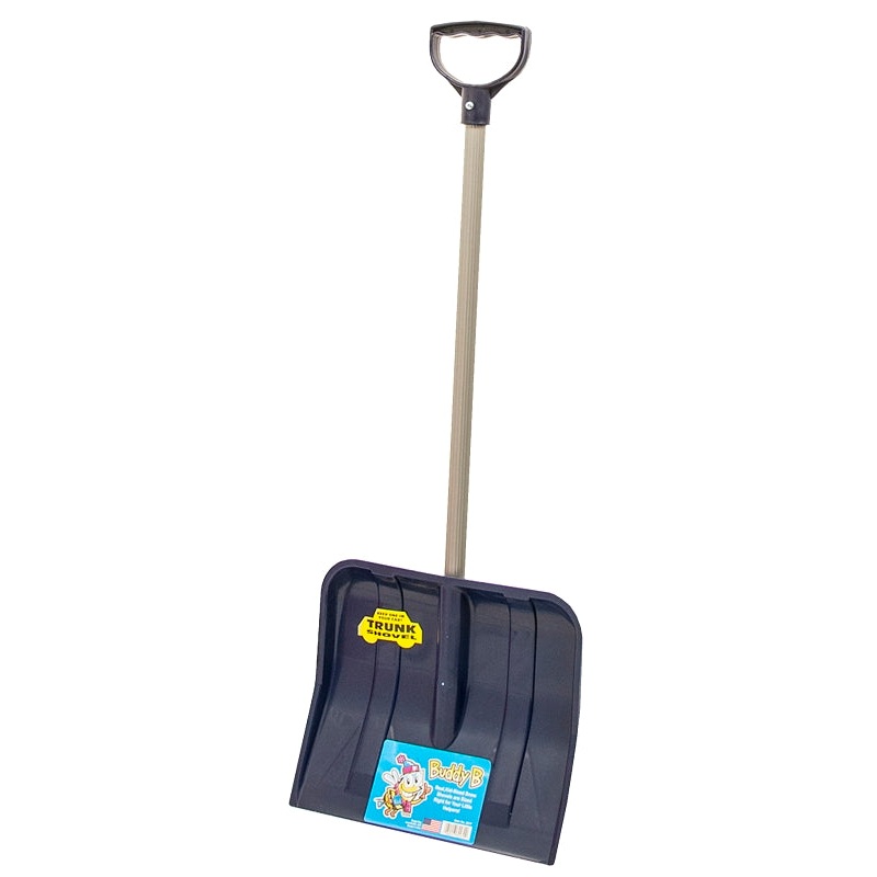 Rugg 227P Kid’s Shovel, 12 in W Blade, 10 in L Blade, Polyethylene Blade, Steel Handle, 34 in OAL, Blue