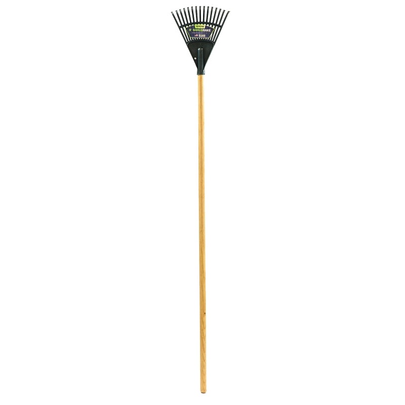 Rugg PP08 Rake, Poly Tine, 8 in W Tine, 15-Tine, Hardwood Handle, 48 in L Handle