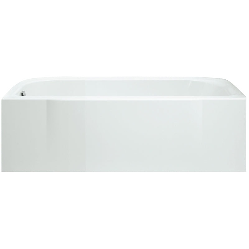 Sterling Accord Series 71141110-0 Bathtub, 60 in L, 30 in W, Alcove Installation, Solid Vikrell, White, High-Gloss
