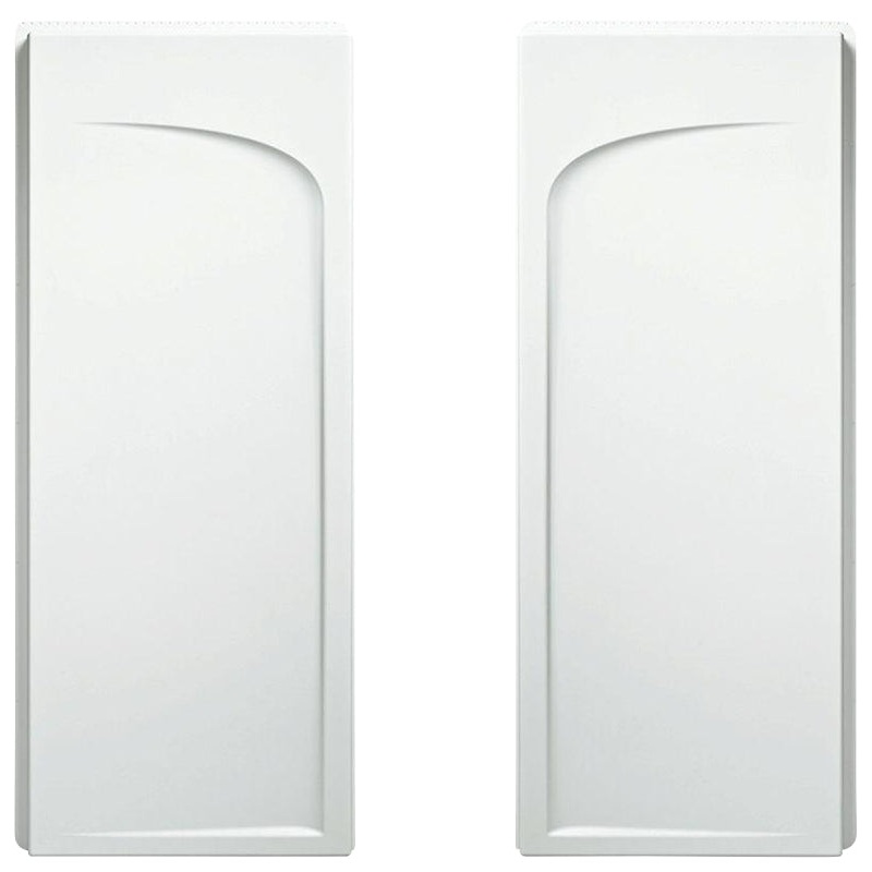 Sterling Ensemble 72205100-0 Shower End Wall Set, 72-1/2 in L, 34 in W, Vikrell, High-Gloss, Alcove Installation, White