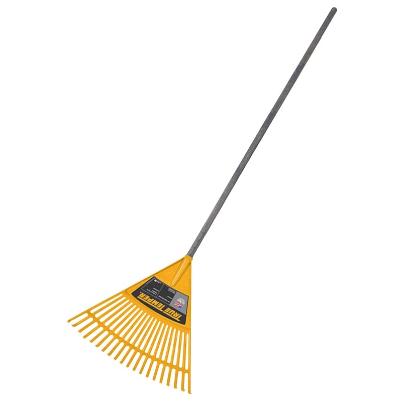 True Temper KLRO Kid’s Poly Leaf Rake, 2-1/4 in L Head, 18 in W Head, 20-Tine, Poly Head, 42 in L Handle