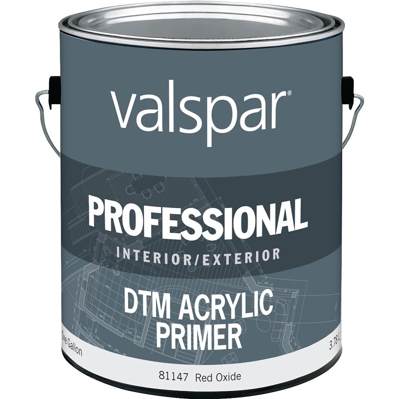 Valspar PROFESSIONAL 045.0081147.007 DTM Primer, Red Oxide, 1 gal, Pack of 4