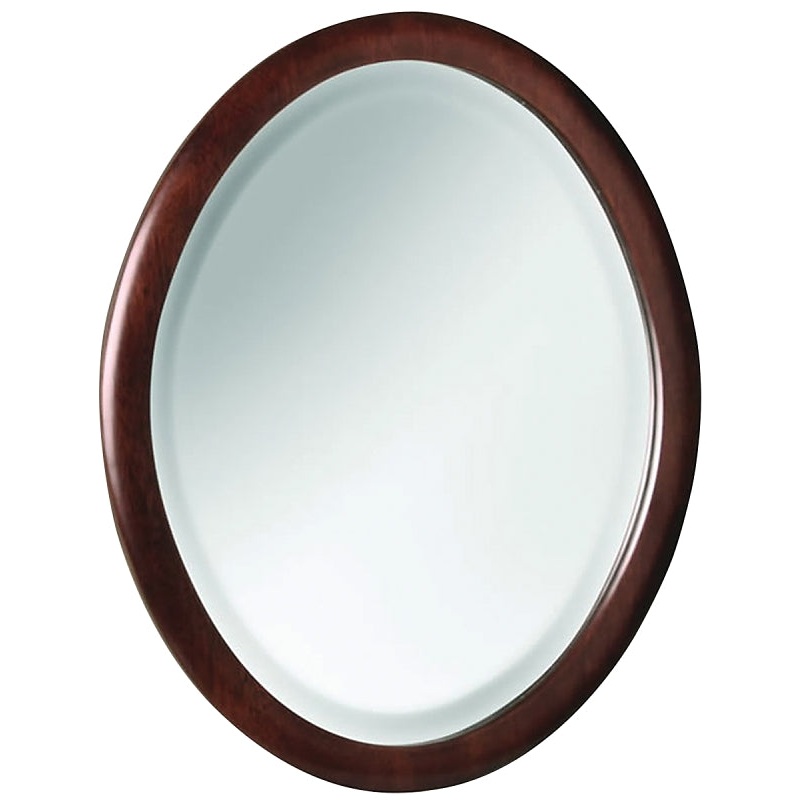 Foremost Shiloh Series SHCOM1822 Mirror, Oval, 18 in W, 22 in H, Wood Frame, Wire Mounting