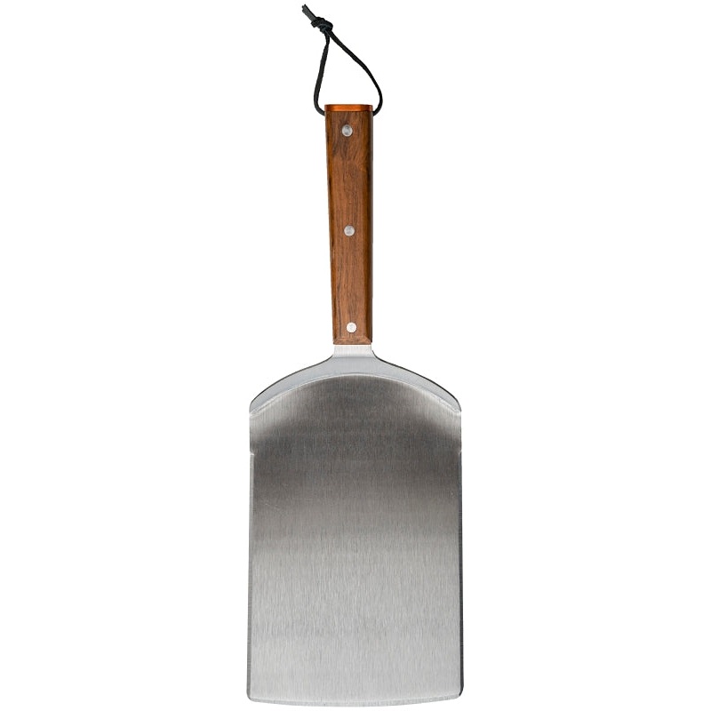 Traeger BAC532 Grill Spatula, 10 in W Blade, Stainless Steel Blade, Teak Wood Handle