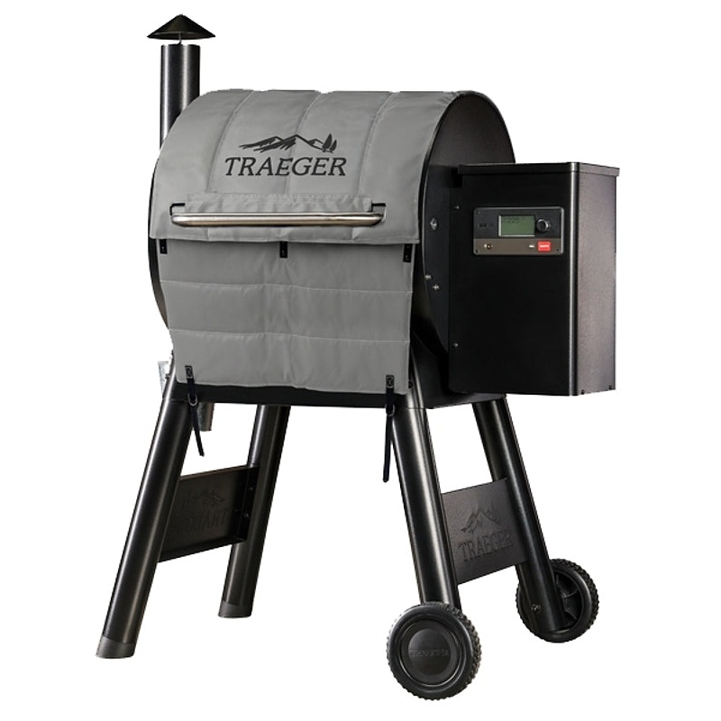 Traeger BAC626 Insulated Blanket Grill Cover, 24-1/2 in D, 45 in W, 1/2 in H, Fabric, Gray