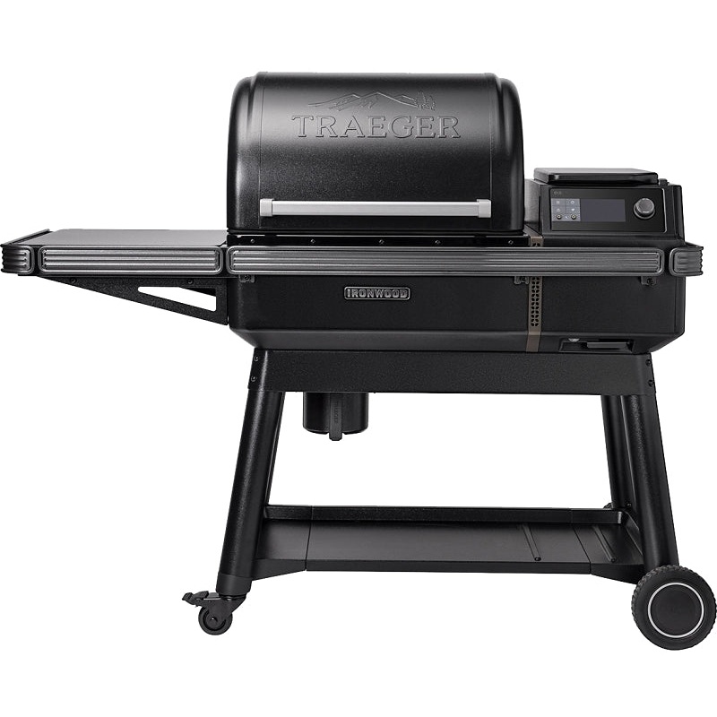 Traeger Ironwood TFB61RLG Pellet Grill, 396 sq-in Primary Cooking Surface, 220 sq-in Secondary Cooking Surface, Black