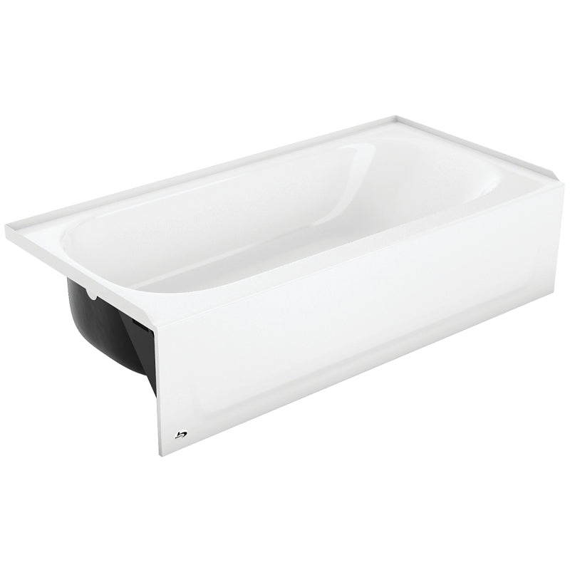 Bootz Aloha 011-4365-00 Series Bathtub, Left Drain Location, 39 gal Capacity, 60 in L, 30 in W, 14-1/4 in H, Steel