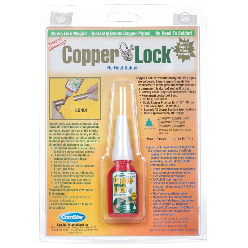 ComStar Copper Lock Series 10-801 No Heat Solder, 10 mL Tube, Liquid, -60 to 300 deg F Melting Point