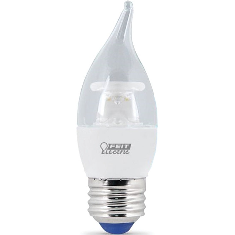 Feit Electric EFC/300/LED/COLD LED ColdStart Lamp, Decorative, Flame Tip Lamp, 40 W Equivalent, E26 Lamp Base, Dimmable