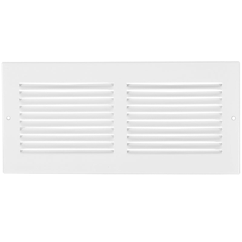 Imperial RG0428 Sidewall Grille, 14 in L, 8 in W, Rectangle, Steel, White