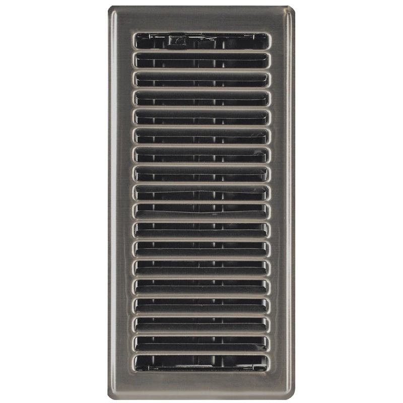 Imperial RG1994 Floor Register, 10 in L, 3 in W, Steel, Pewter